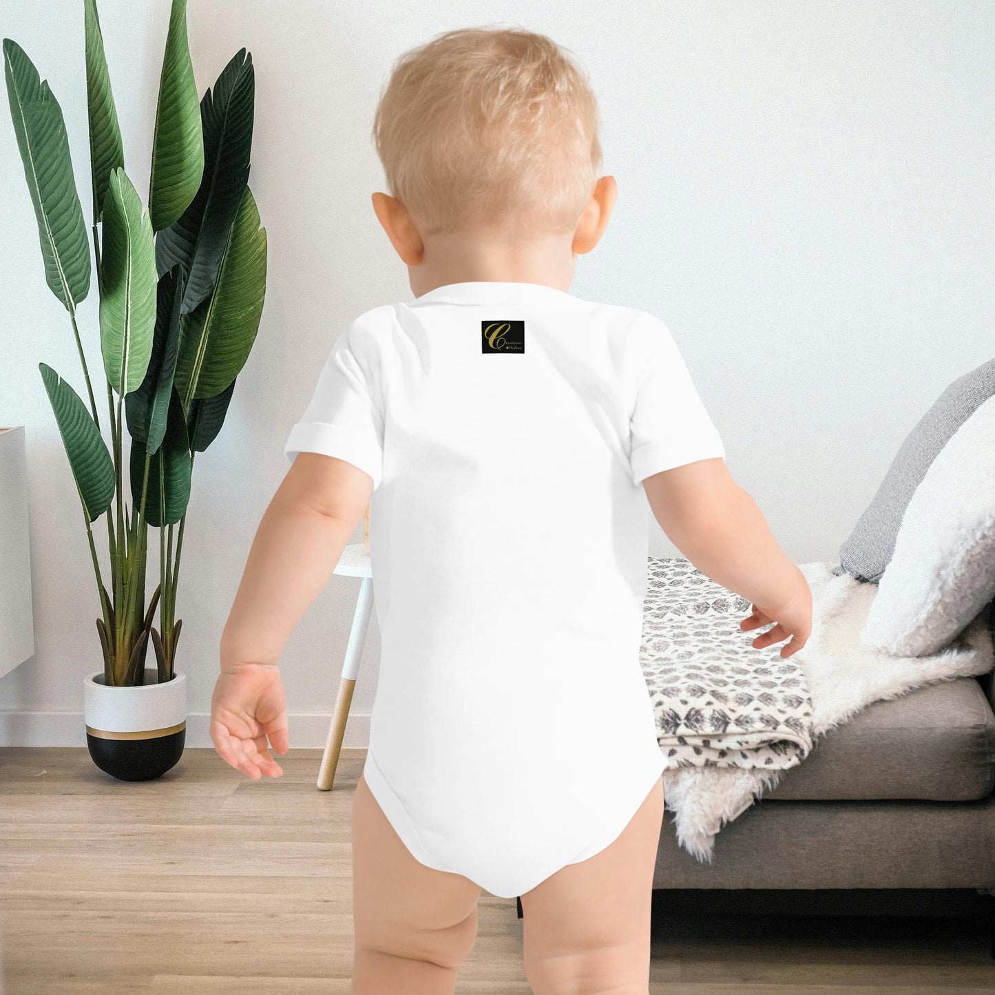 Body a maniche corte neonato Fluffy