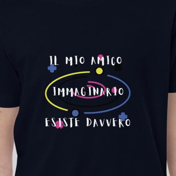T-shirt in cotone organico per ragazzi Amico immaginario