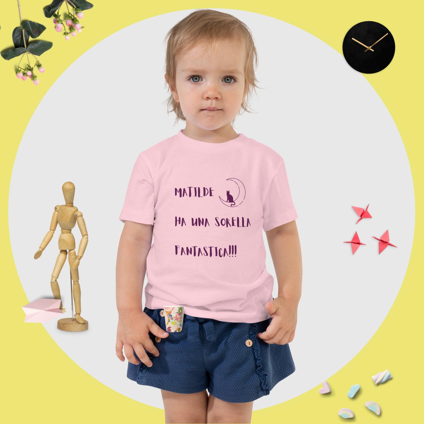 Maglietta a maniche a corte bambine Sorelle