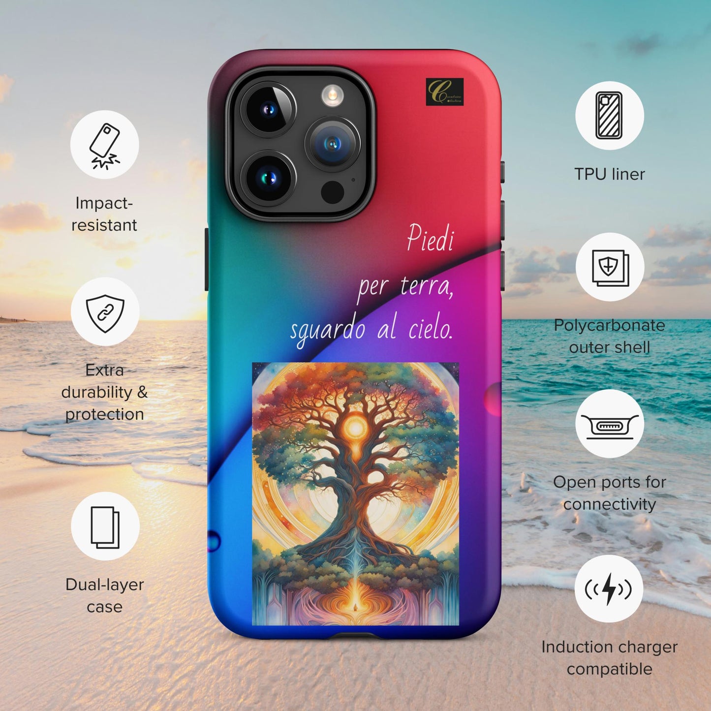 Cover iPhone rigida rossa