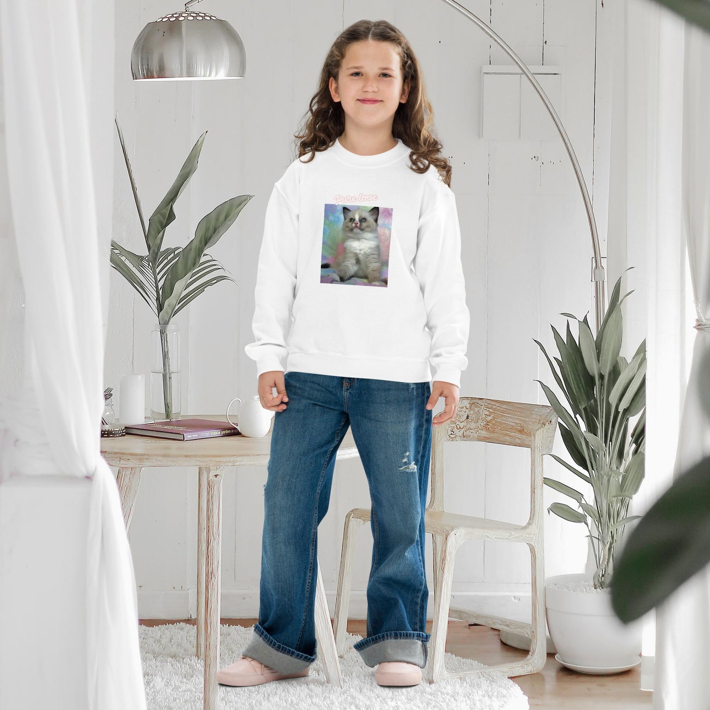 Felpa girocollo ragazzi Fluffy