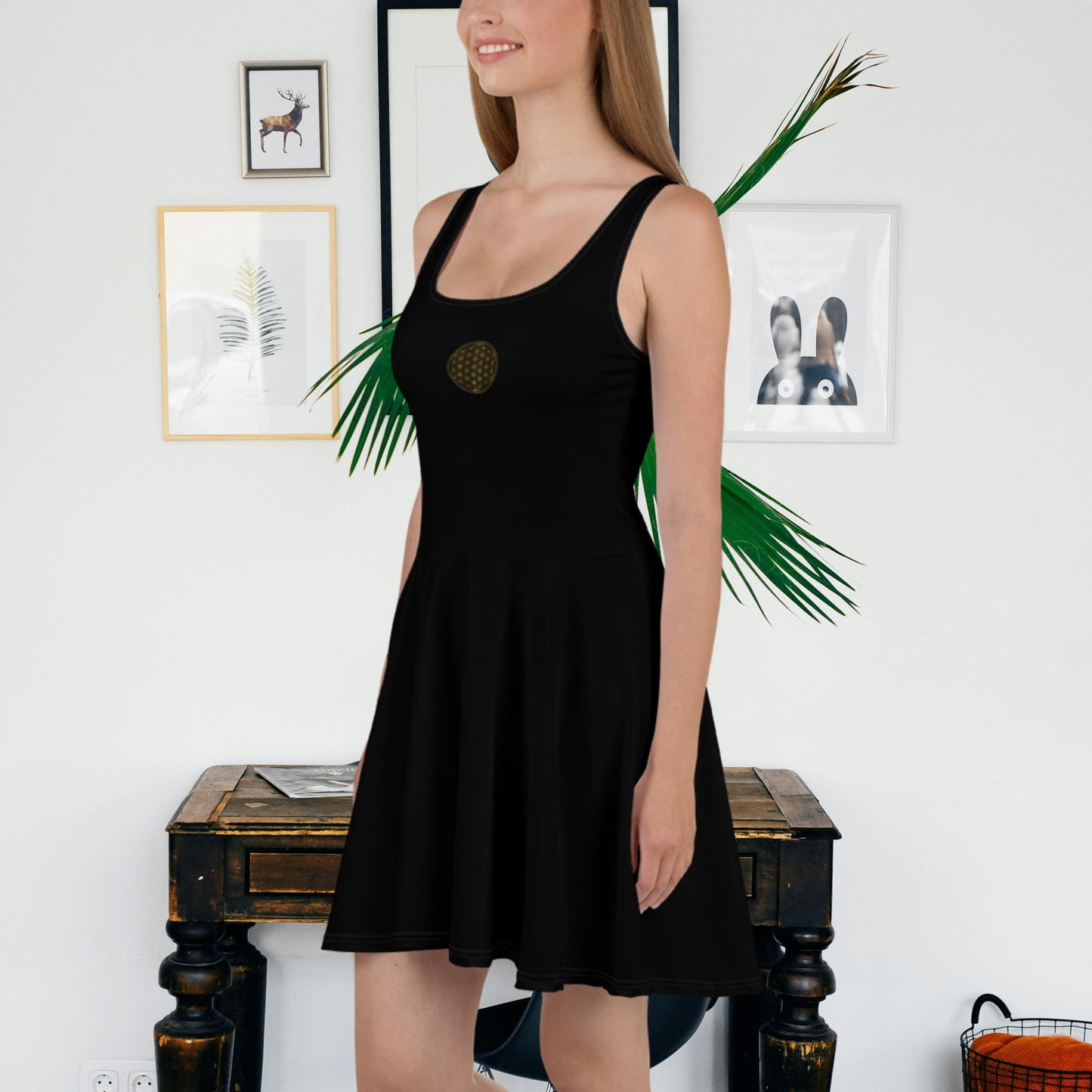 Miniabito Fiore della vita nero