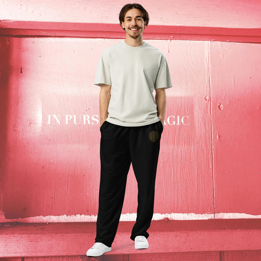 Pantaloni sportivi Fiore della vita neri
