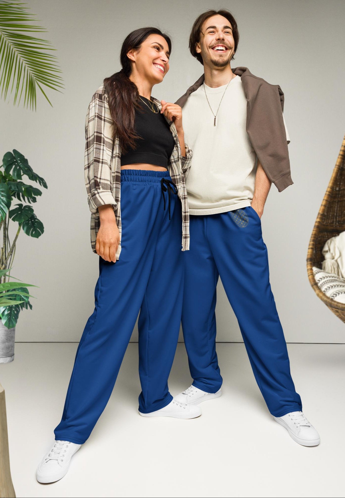 Pantaloni sportivi Fiore della vita blu