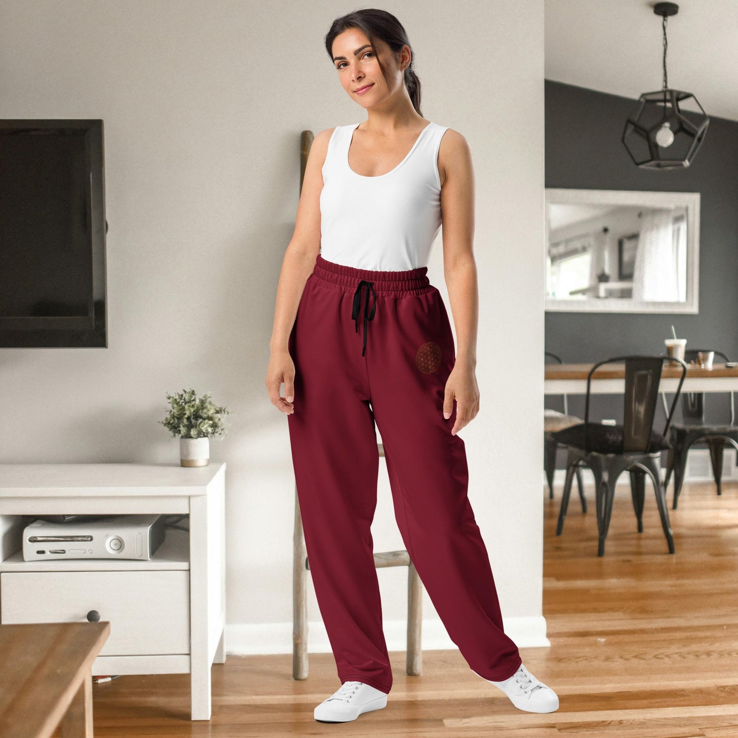 Pantaloni sportivi Fiore della vita bordeaux