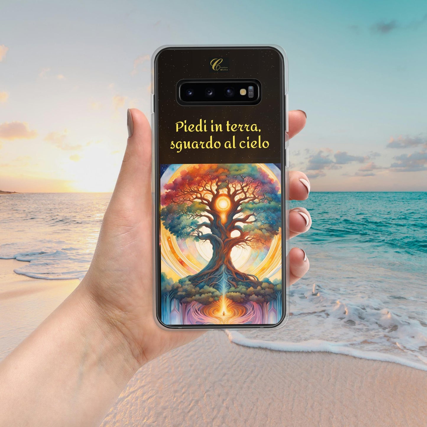 Cover Samsung® trasparente nera