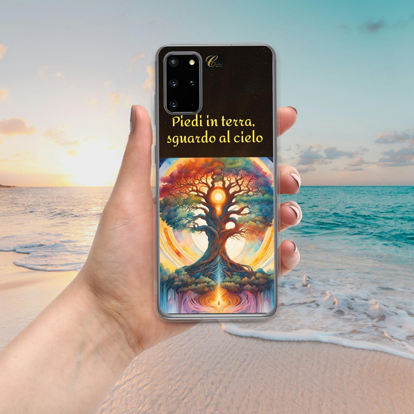 Cover Samsung® trasparente nera