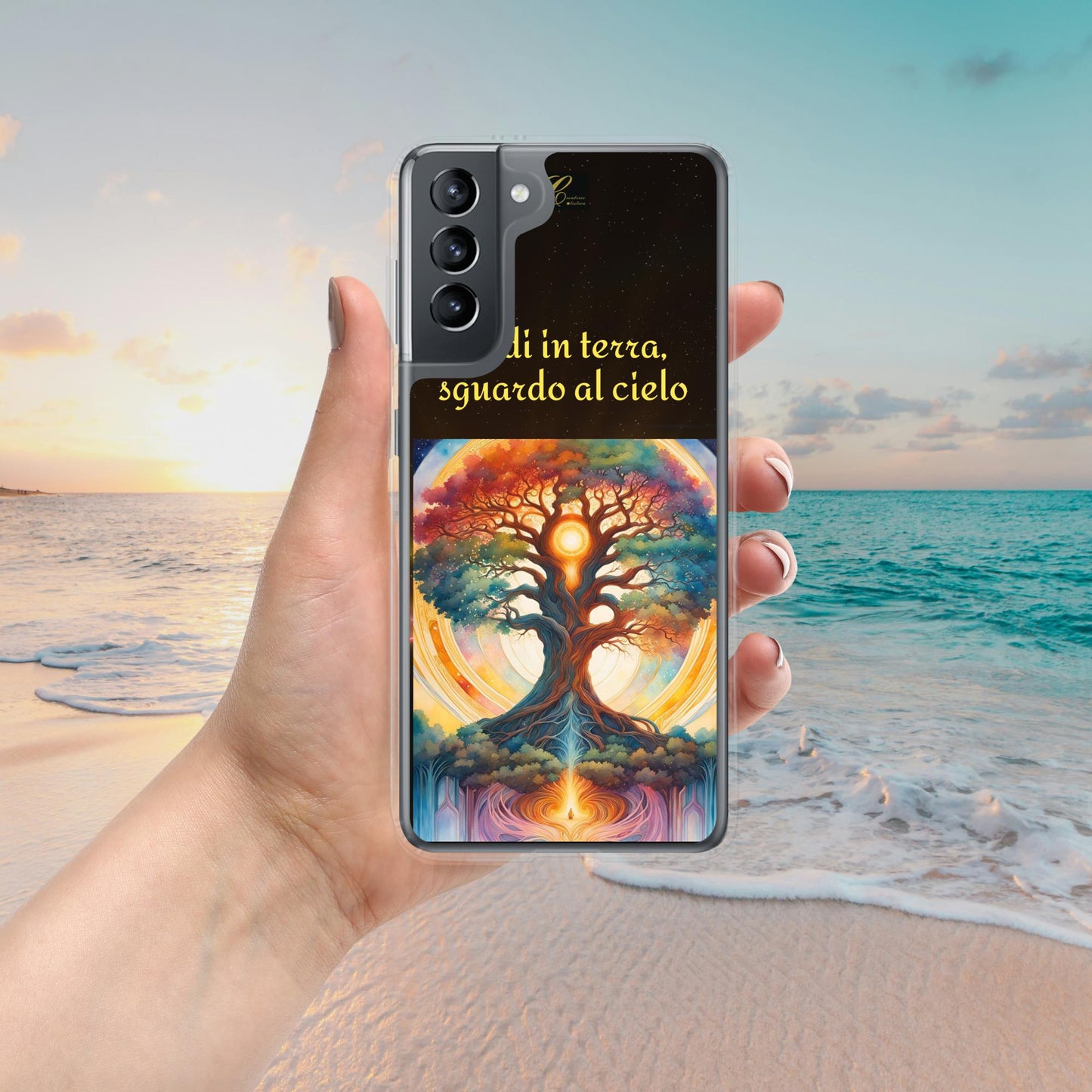 Cover Samsung® trasparente nera