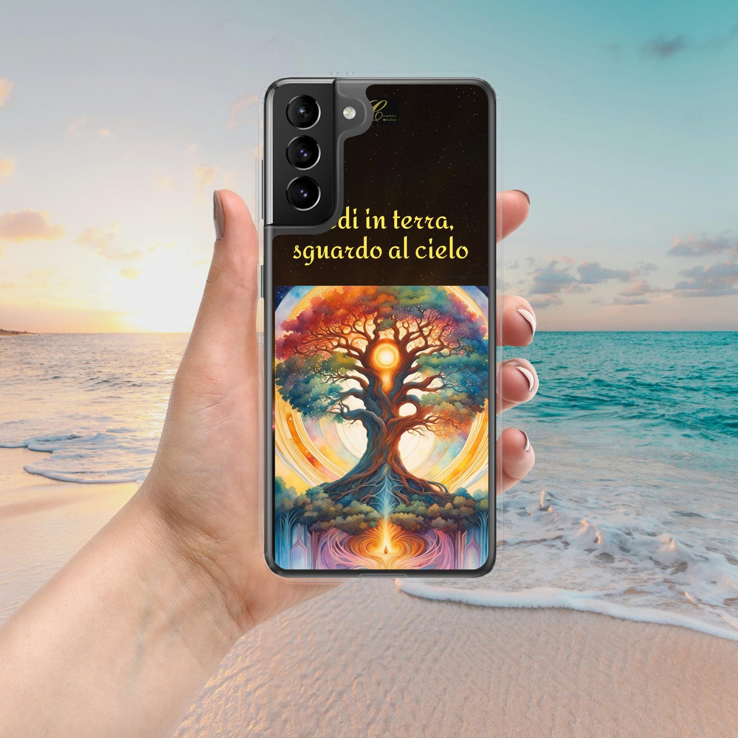 Cover Samsung® trasparente nera