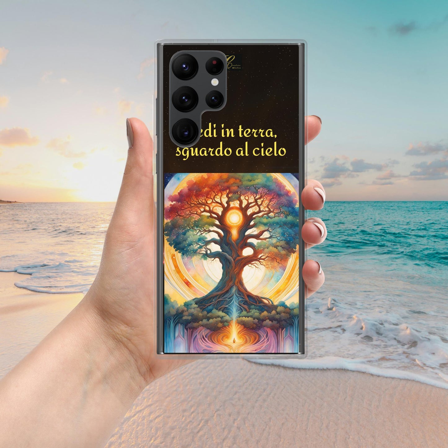 Cover Samsung® trasparente nera