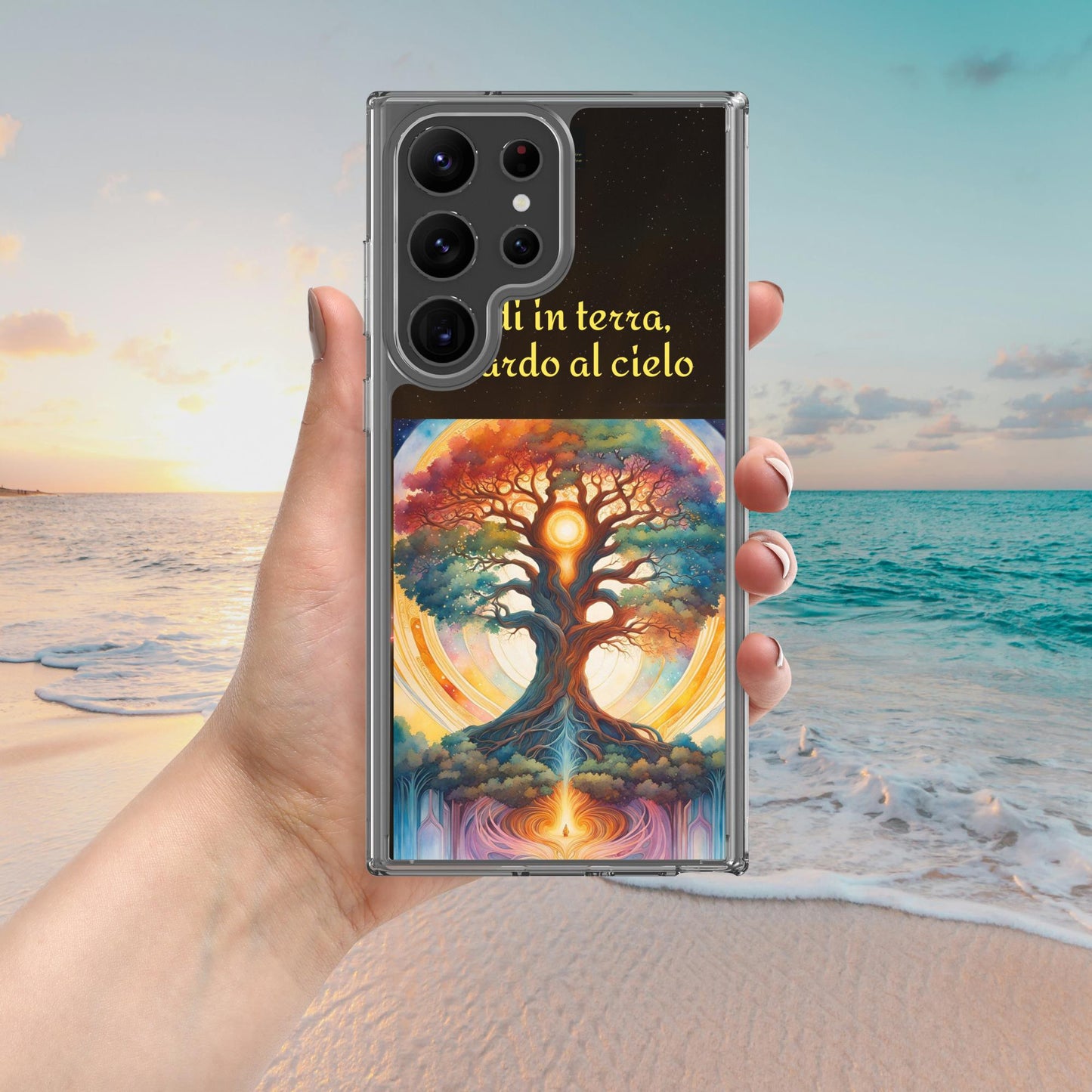 Cover Samsung® trasparente nera