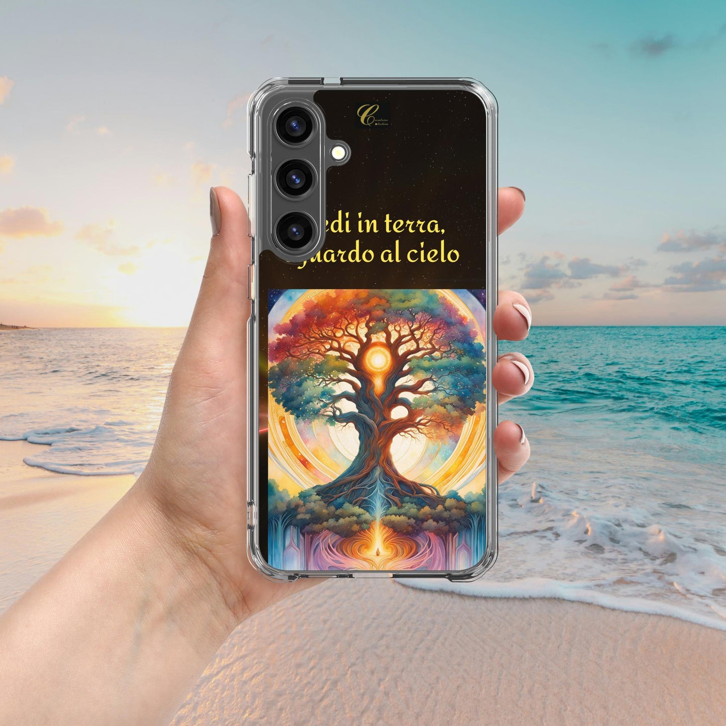 Cover Samsung® trasparente nera