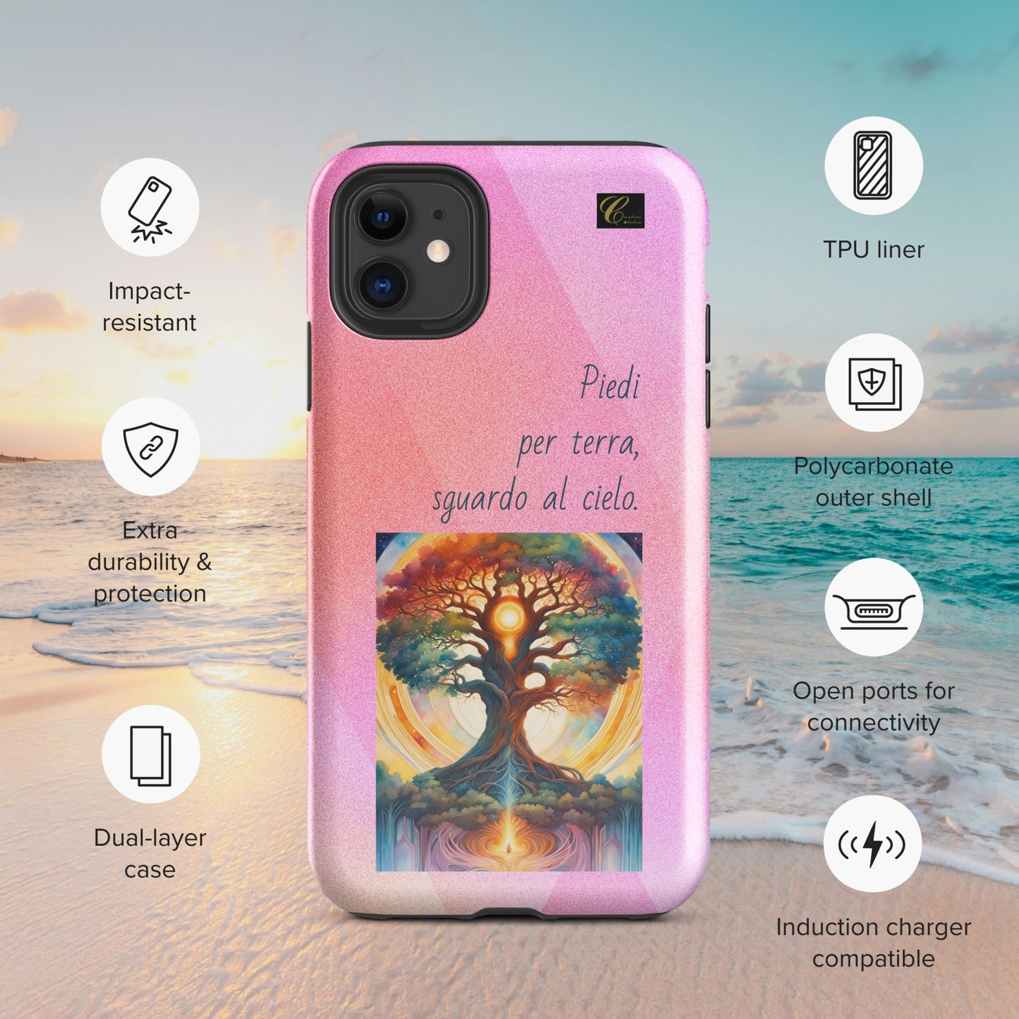 Cover iPhone rigida rosa