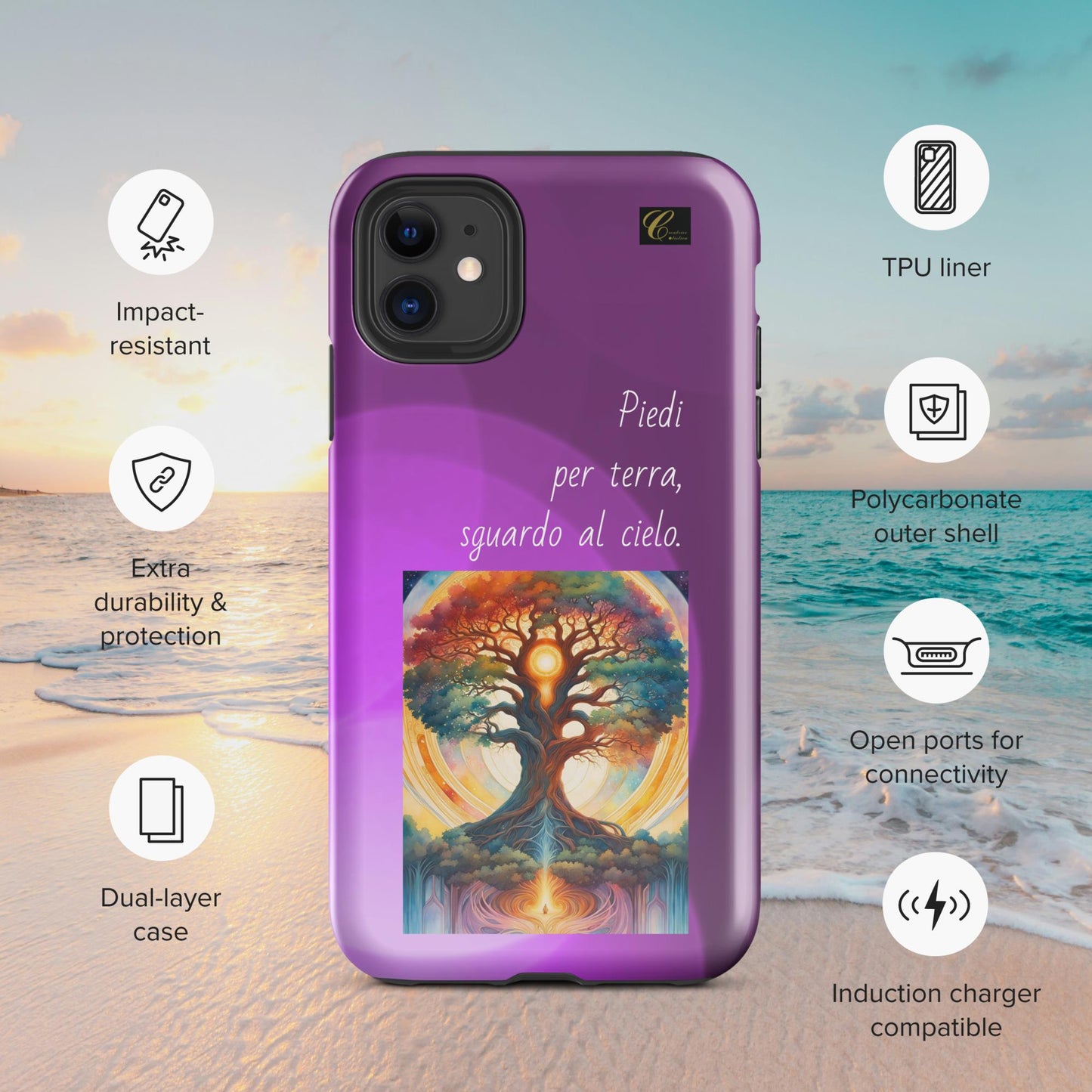 Cover iPhone rigida viola