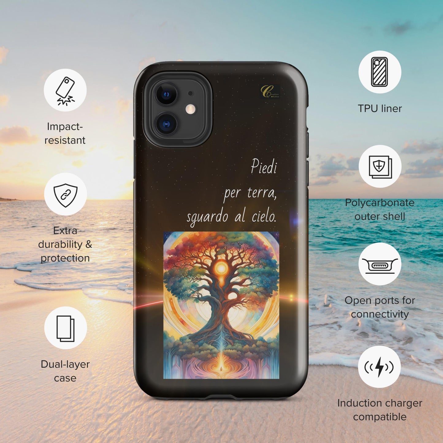 Cover iPhone rigida notte