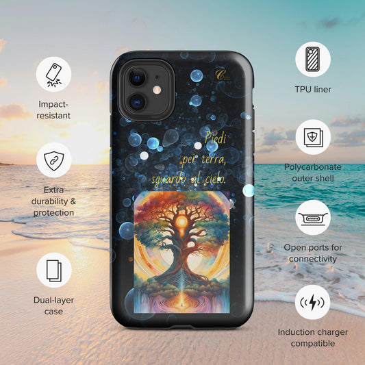 Cover iPhone rigida bolle blu