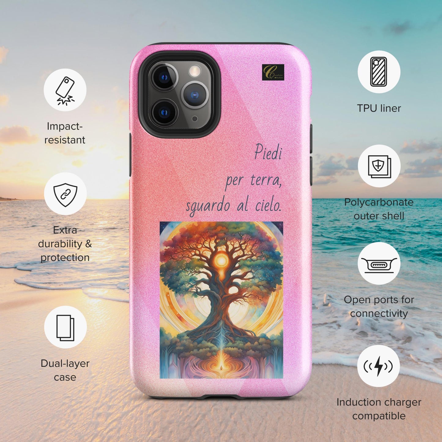 Cover iPhone rigida rosa