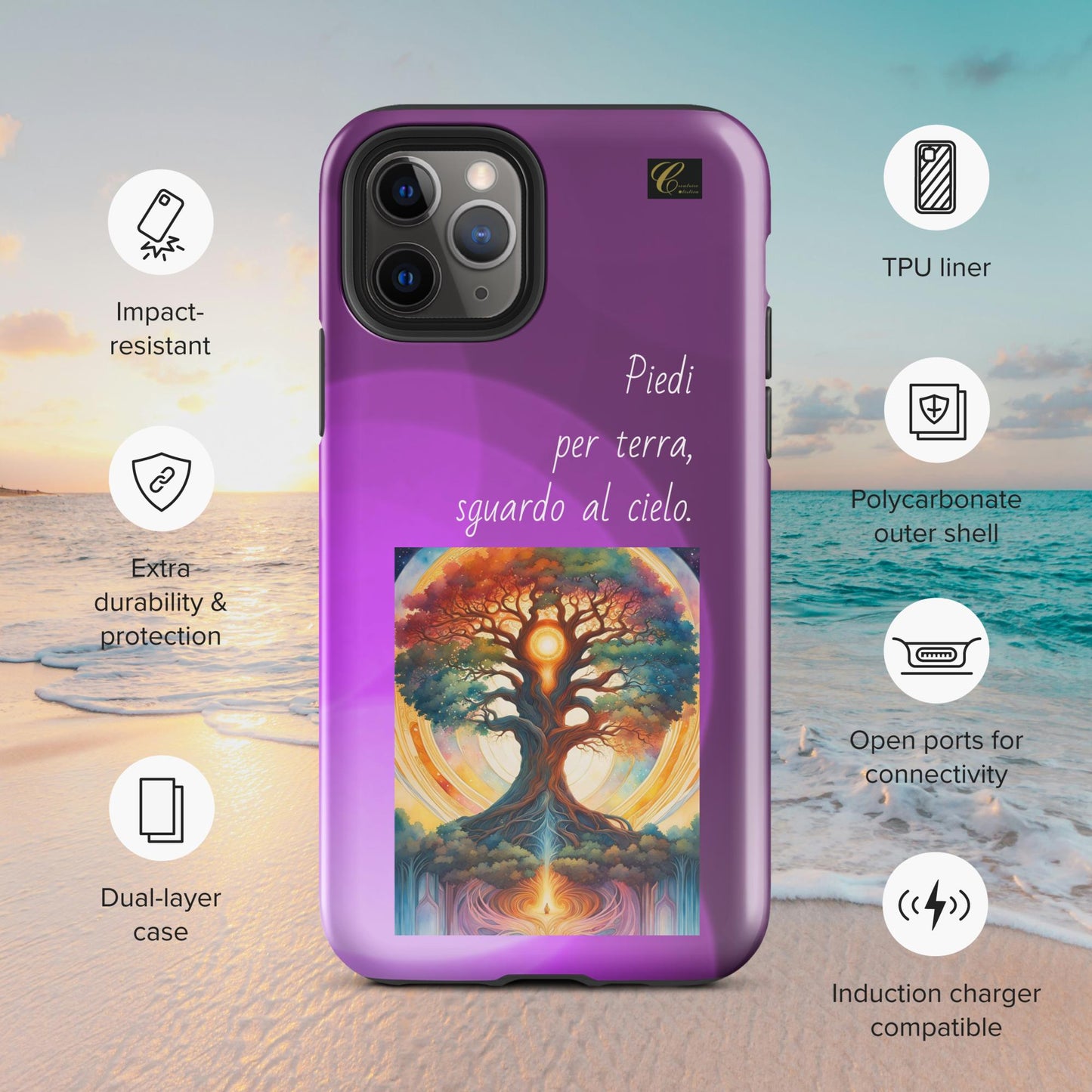 Cover iPhone rigida viola