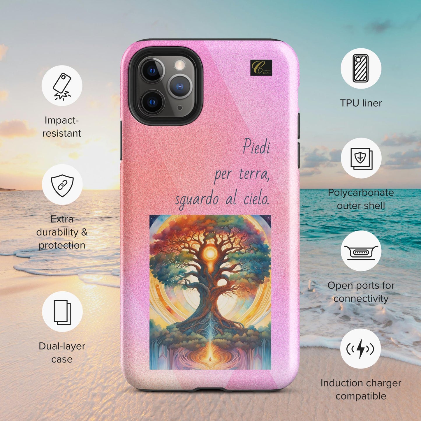 Cover iPhone rigida rosa