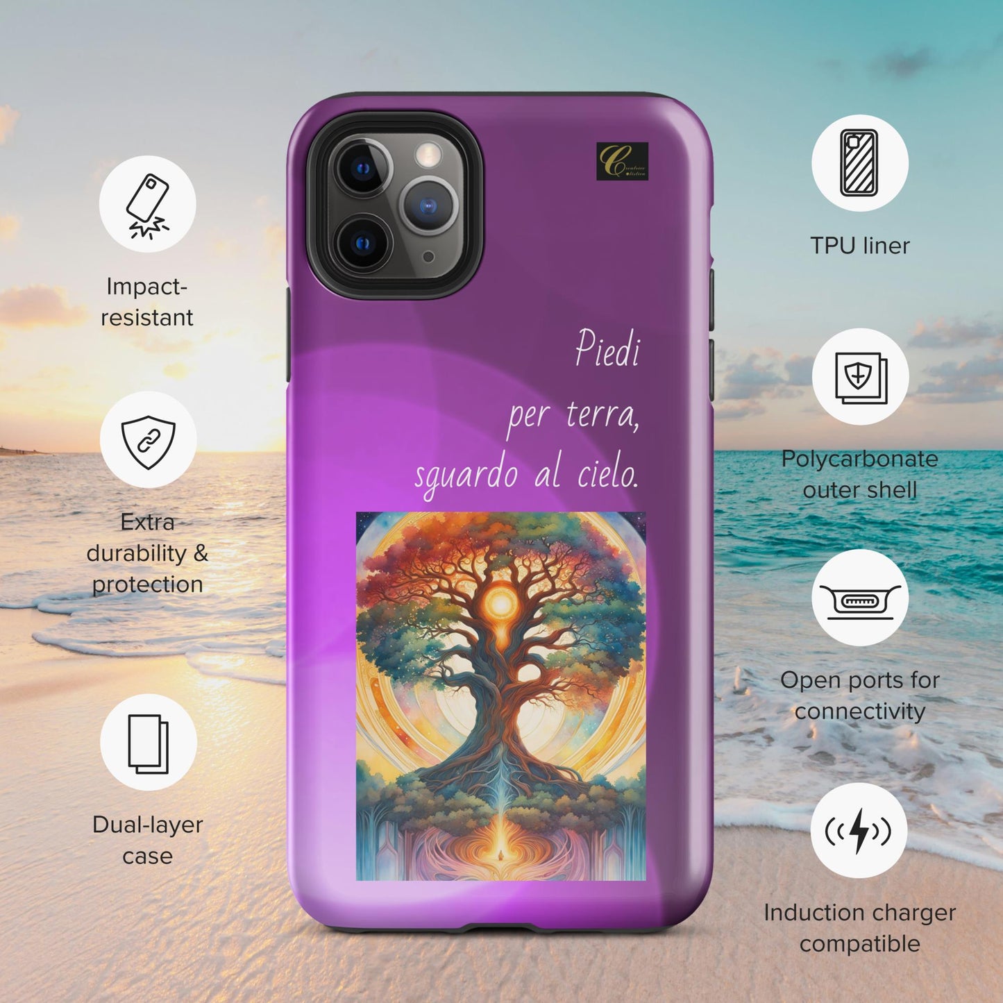 Cover iPhone rigida viola