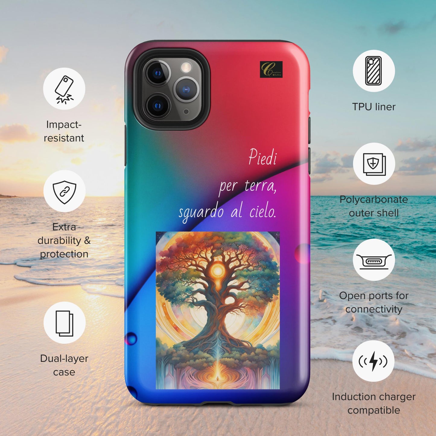 Cover iPhone rigida rossa