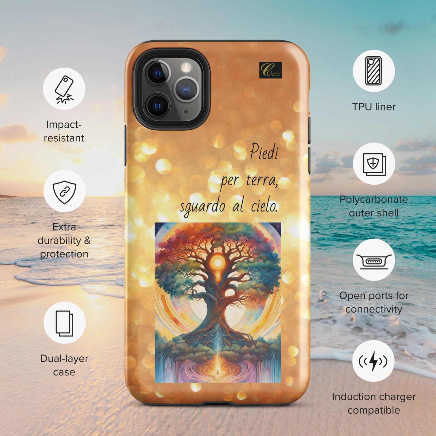 Cover iPhone rigida oro