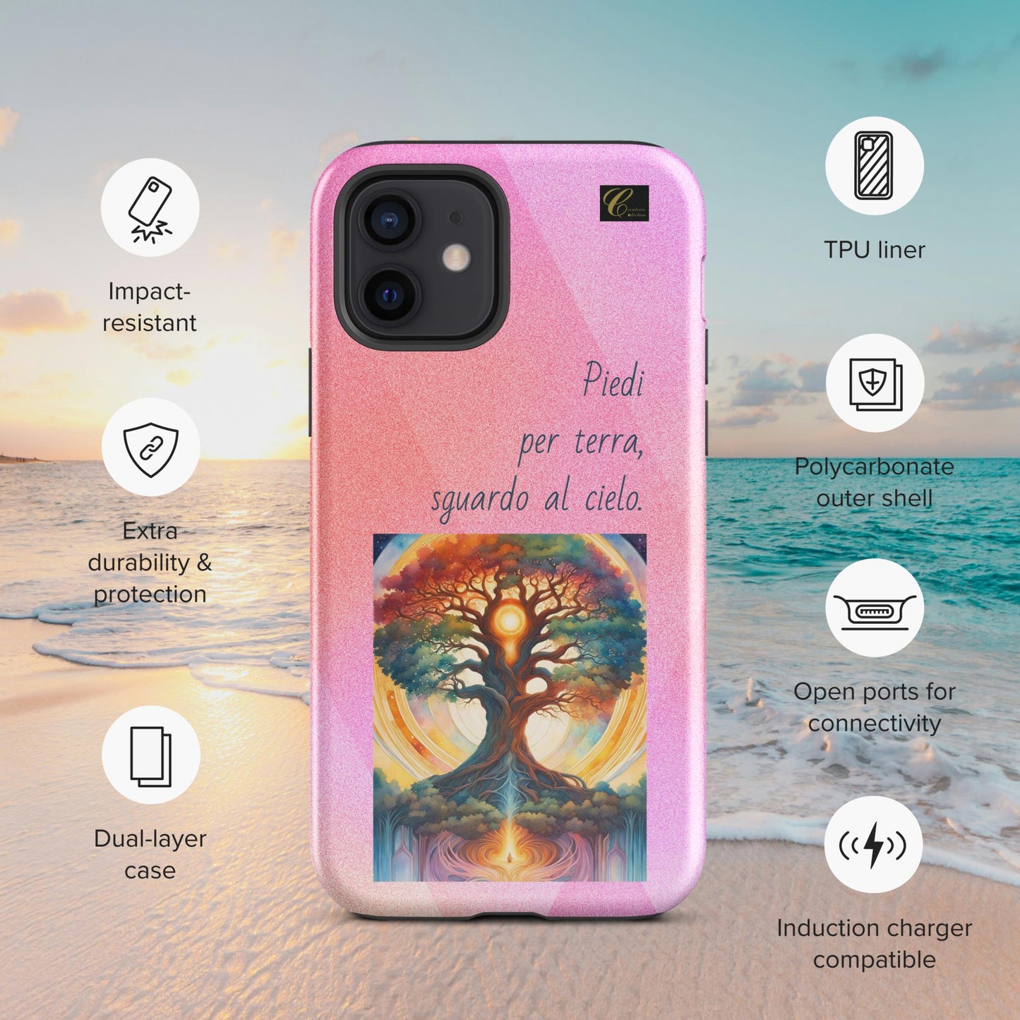 Cover iPhone rigida rosa