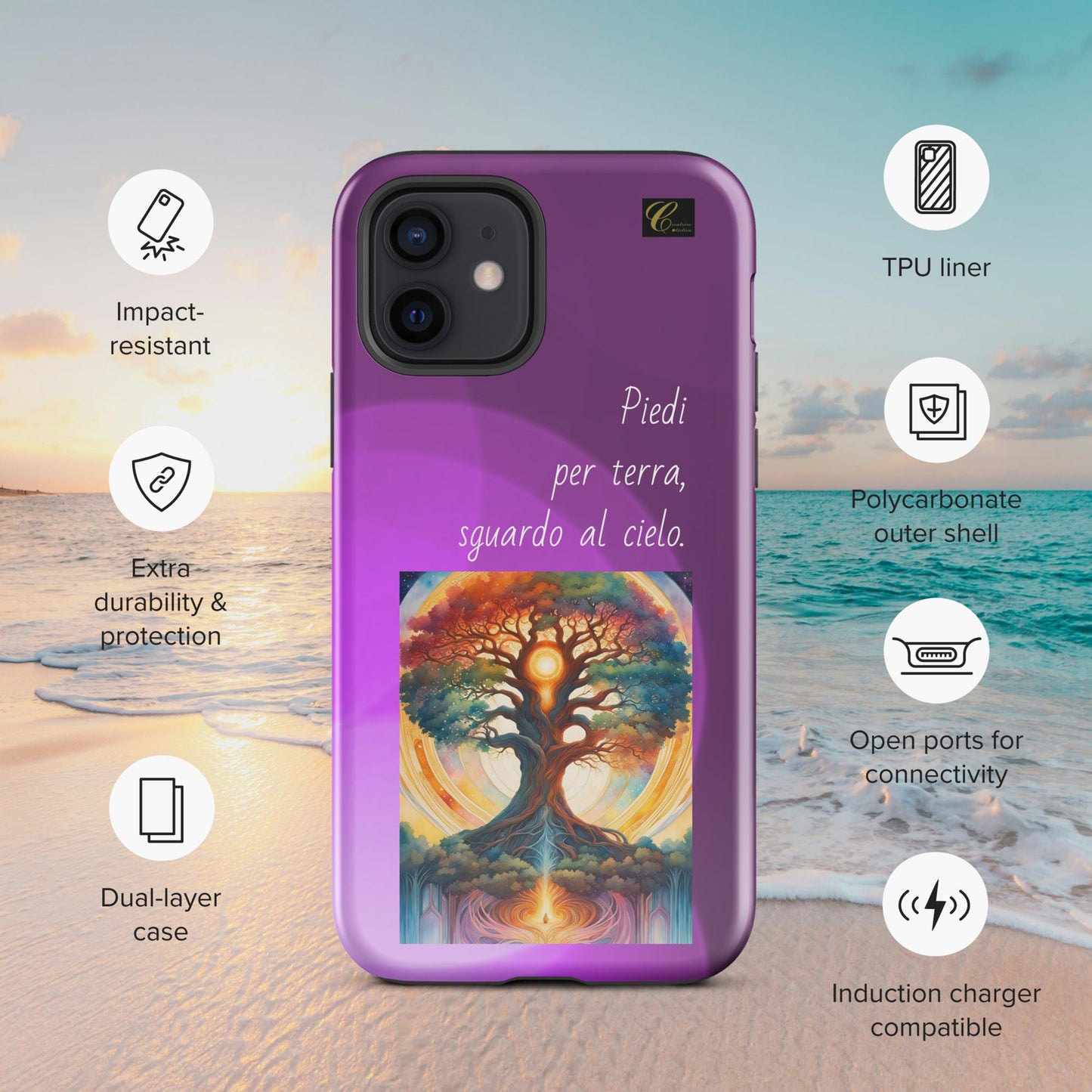 Cover iPhone rigida viola
