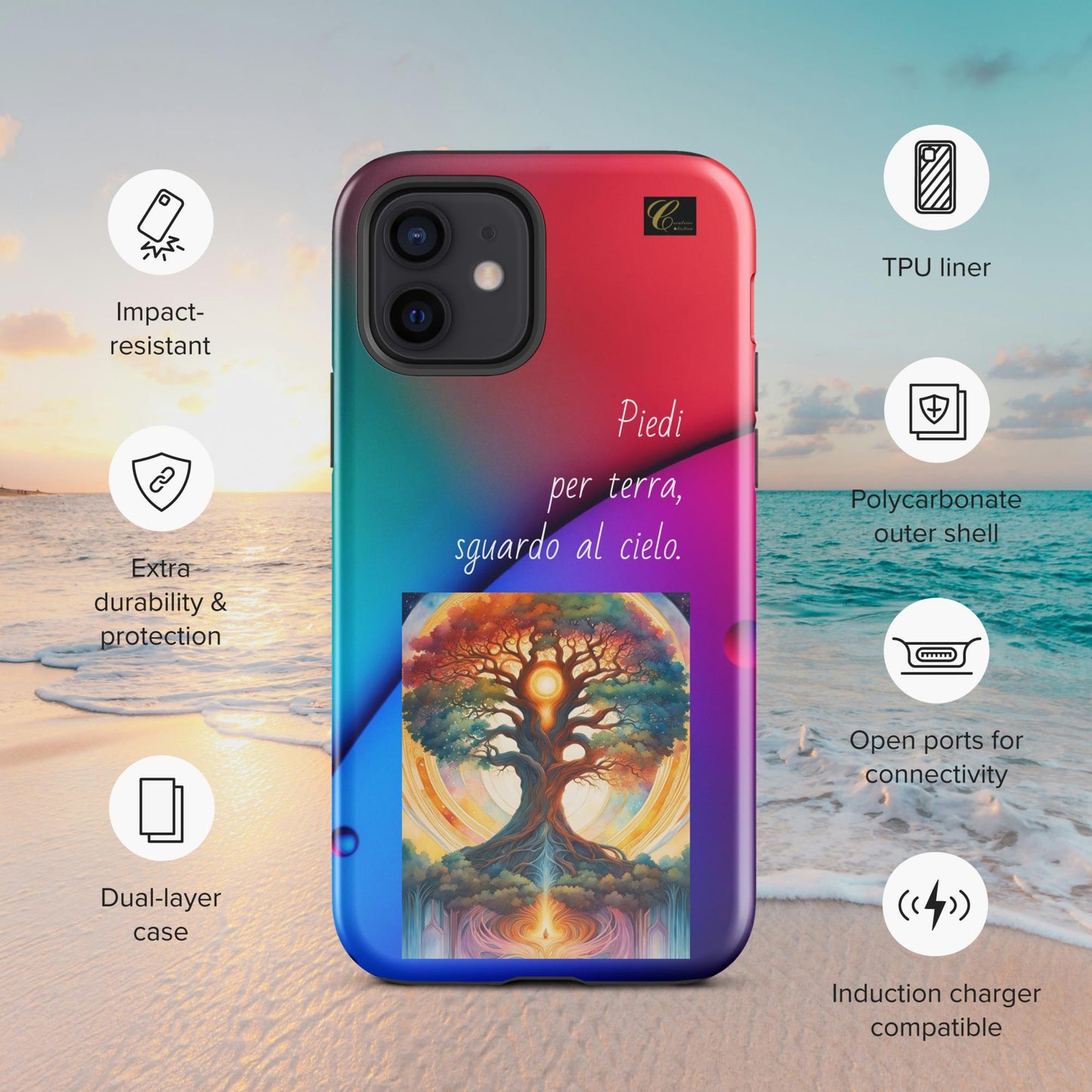 Cover iPhone rigida rossa