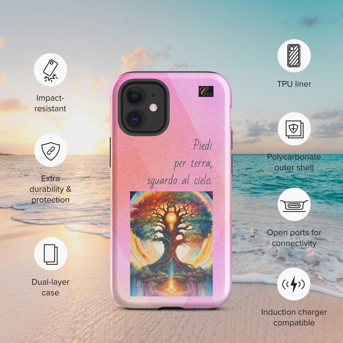 Cover iPhone rigida rosa