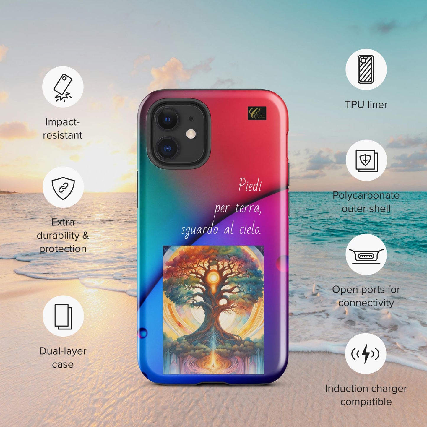 Cover iPhone rigida rossa