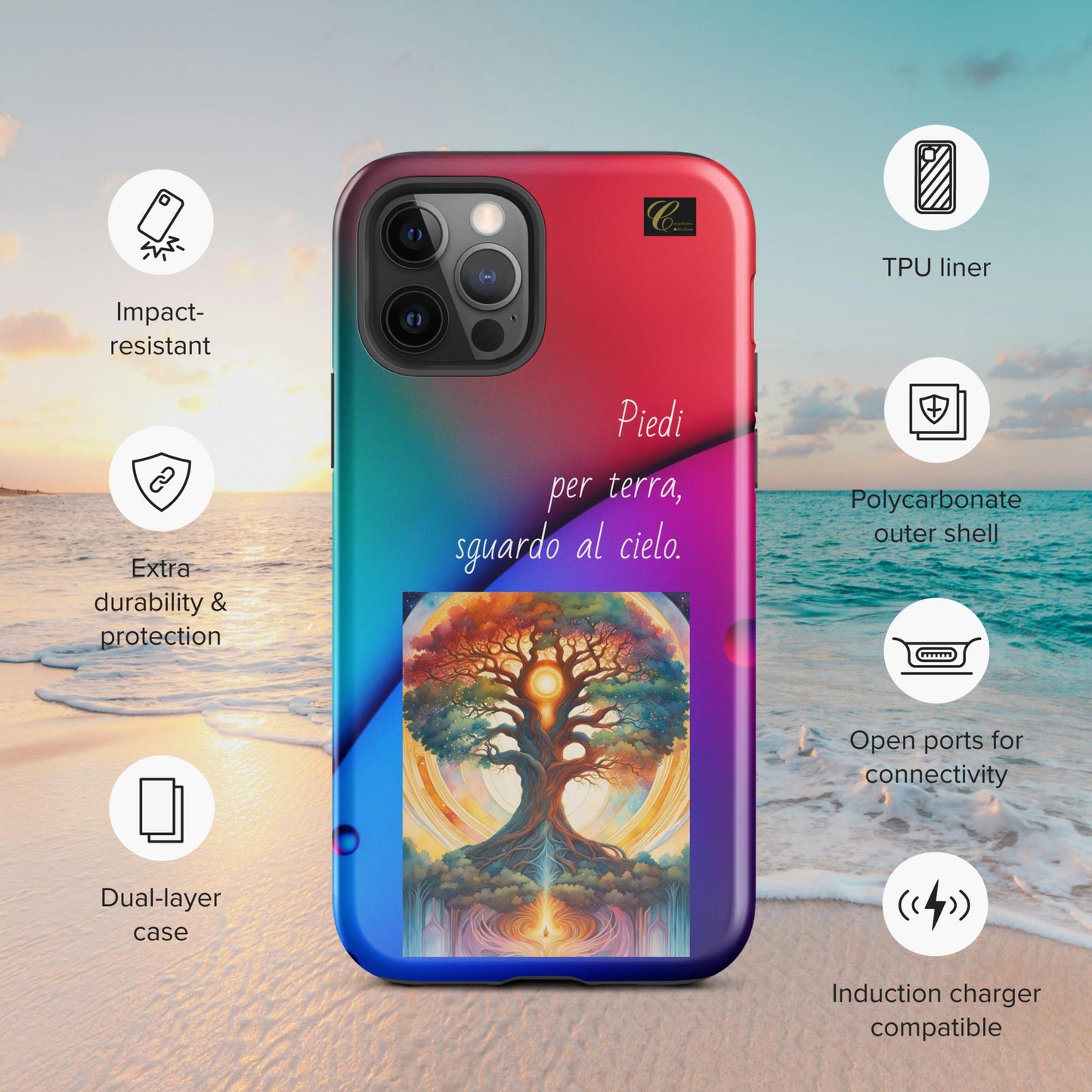 Cover iPhone rigida rossa