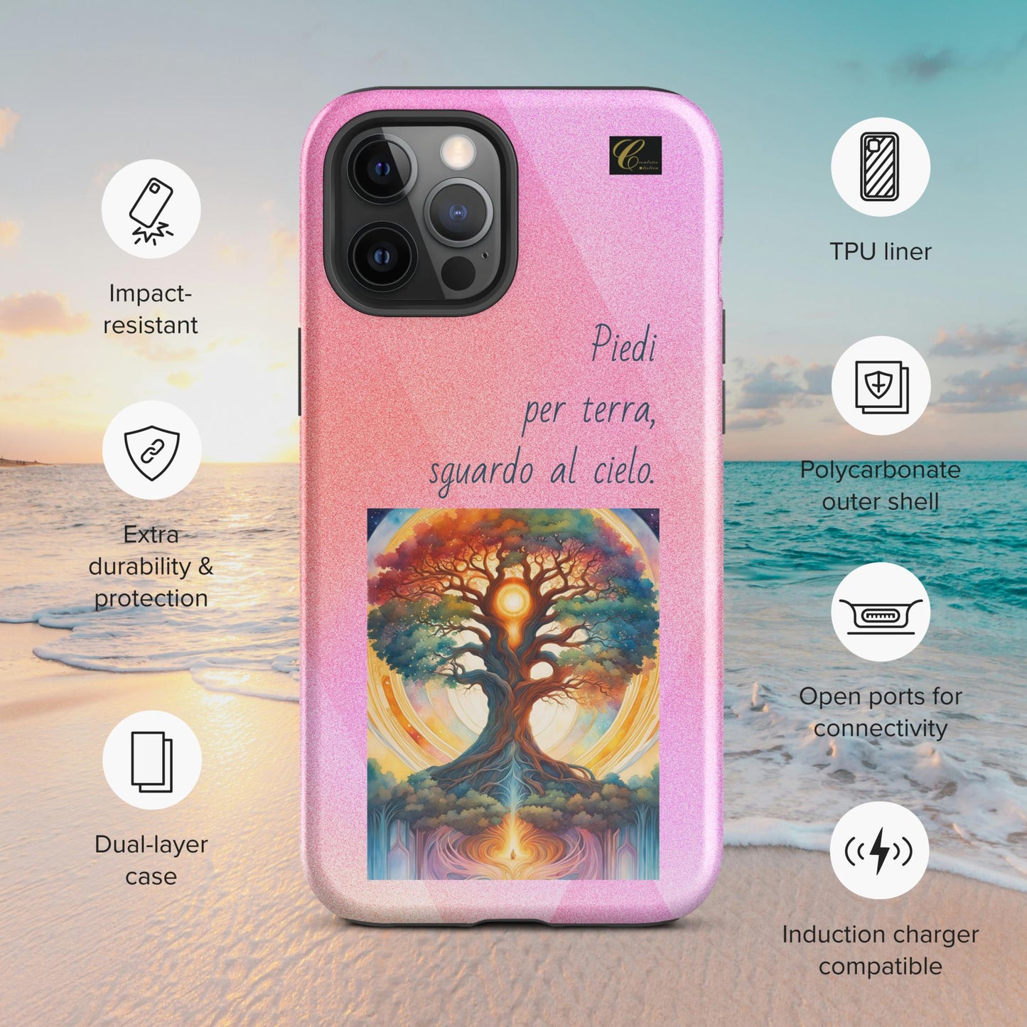 Cover iPhone rigida rosa