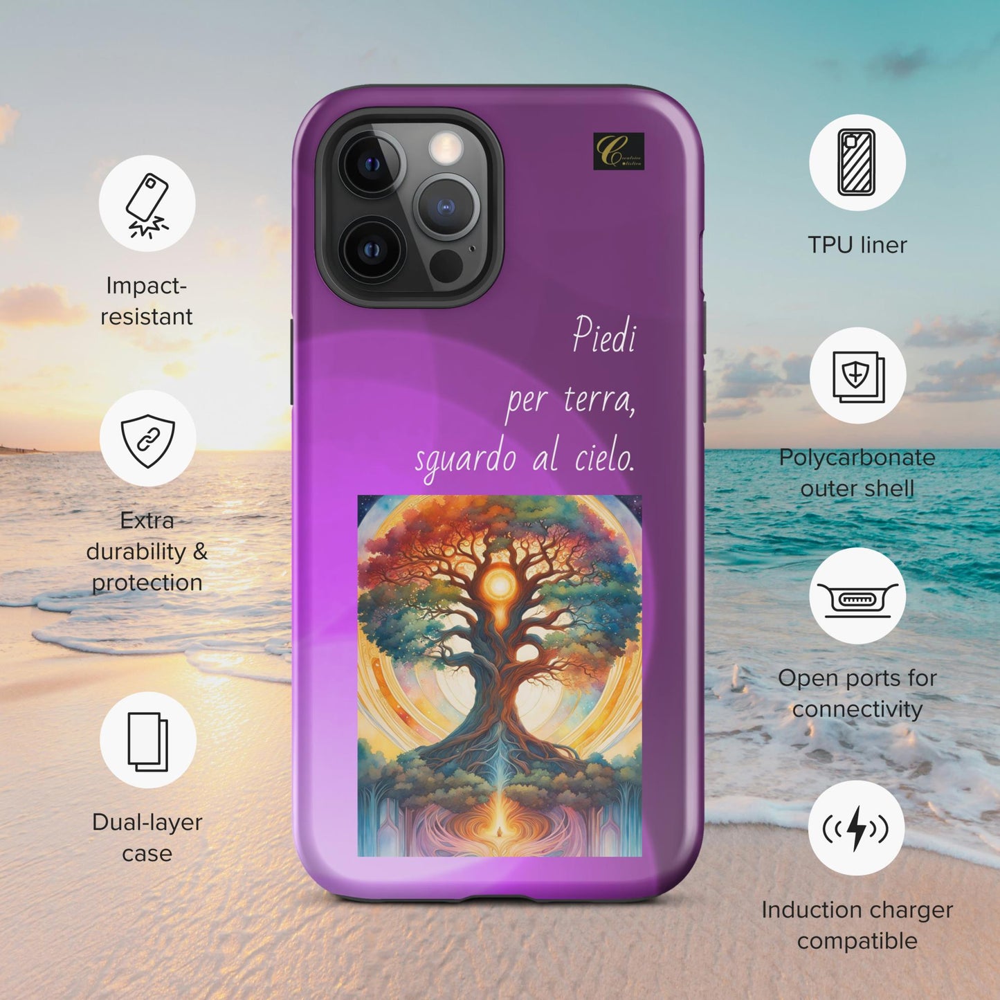 Cover iPhone rigida viola