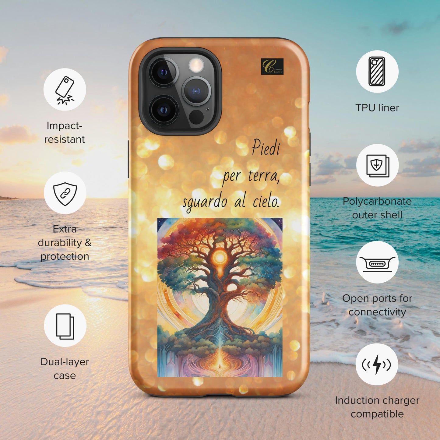 Cover iPhone rigida oro