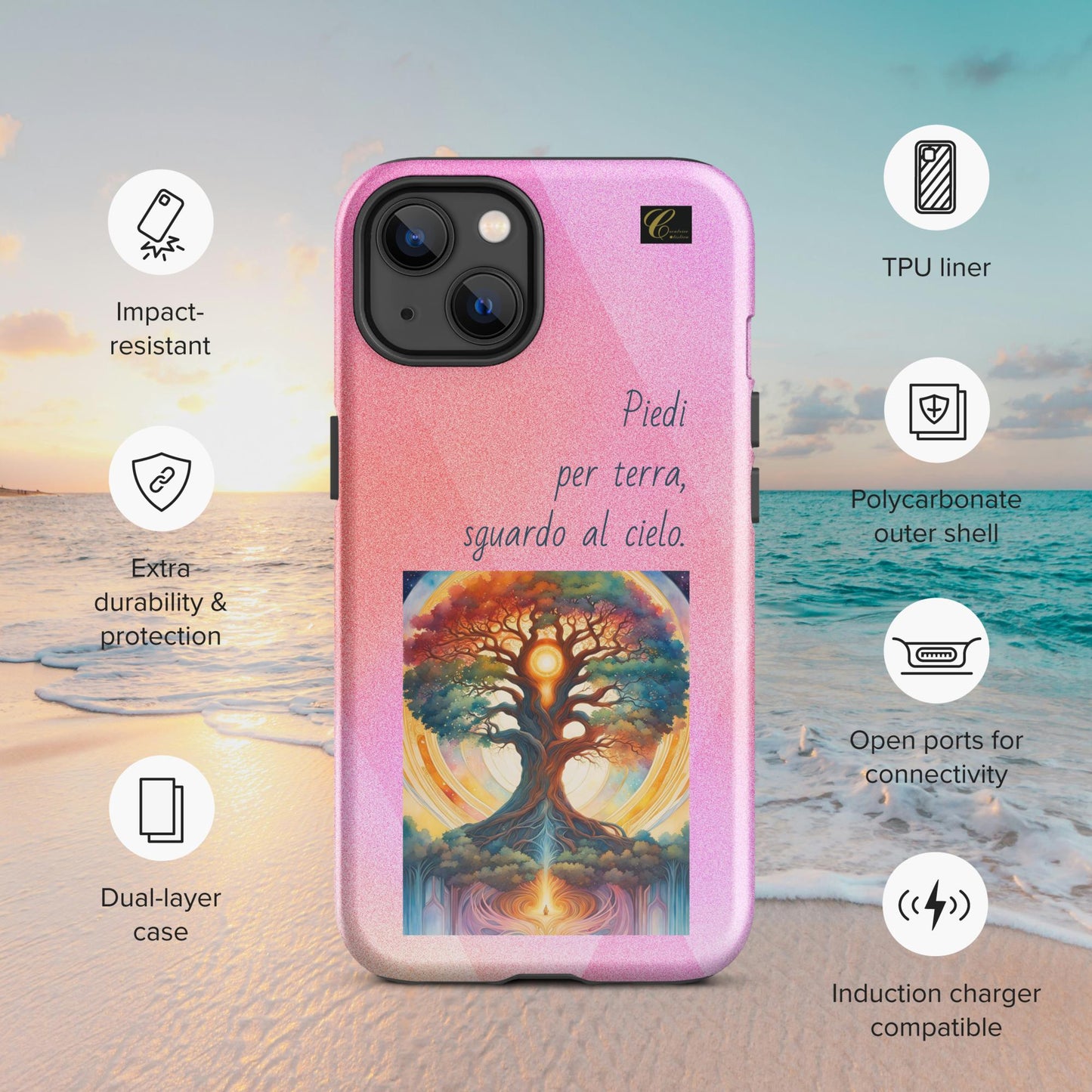 Cover iPhone rigida rosa