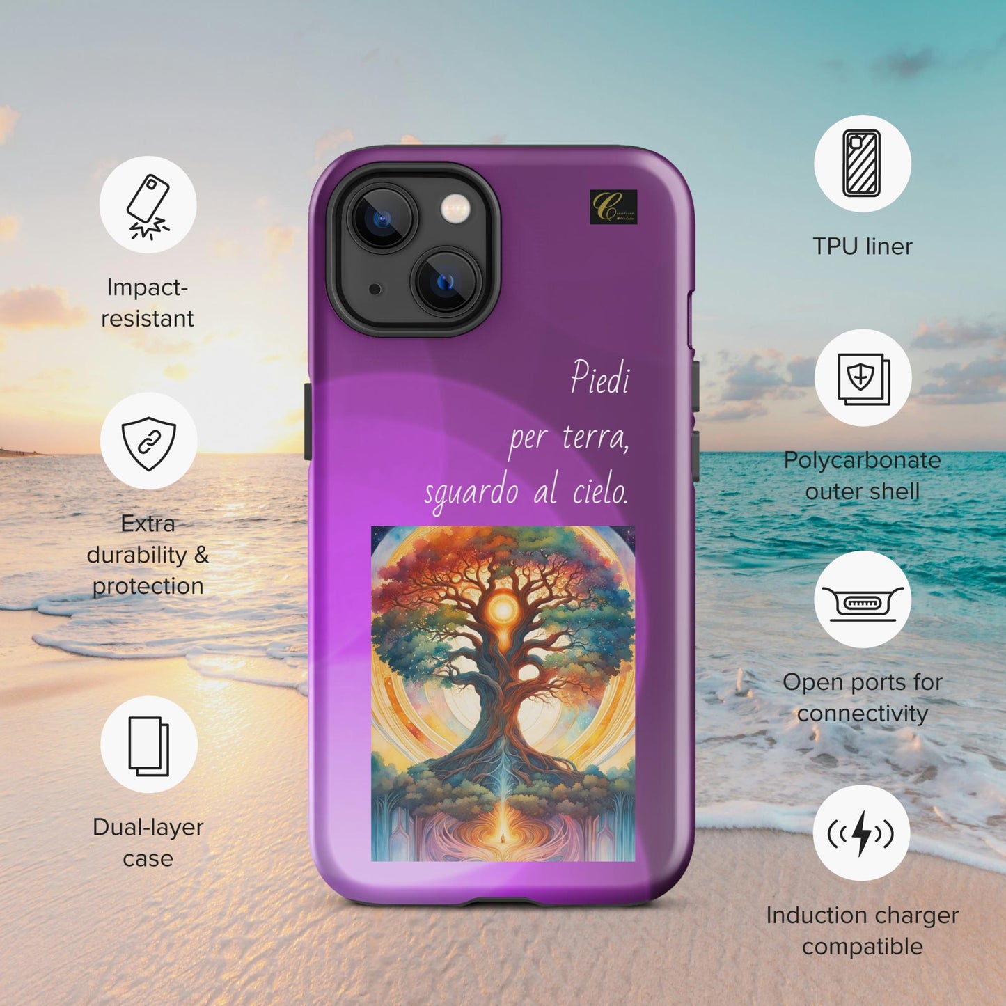 Cover iPhone rigida viola