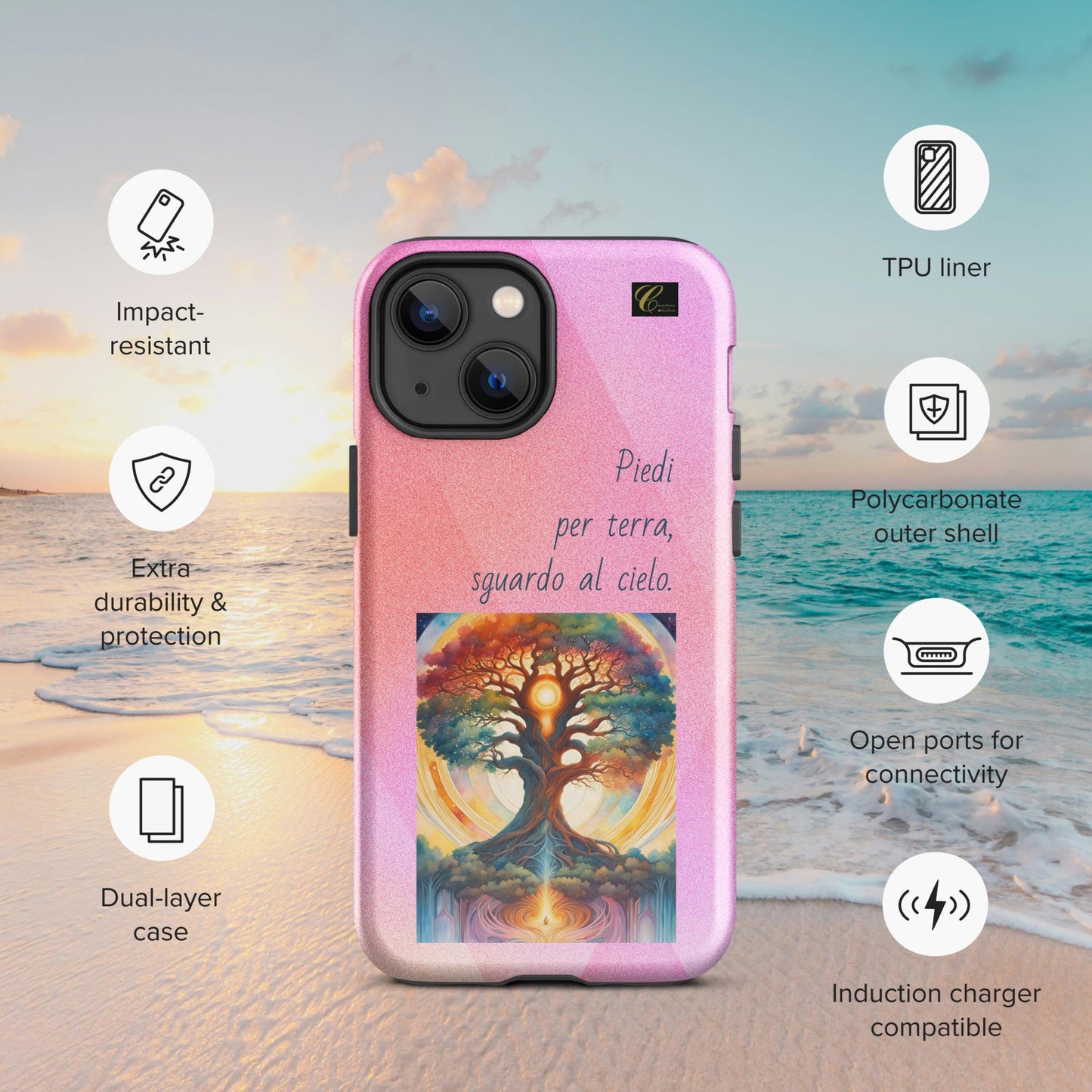 Cover iPhone rigida rosa