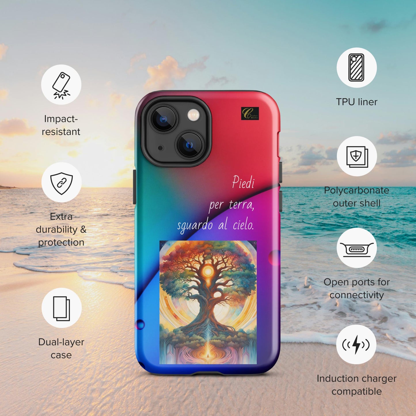 Cover iPhone rigida rossa