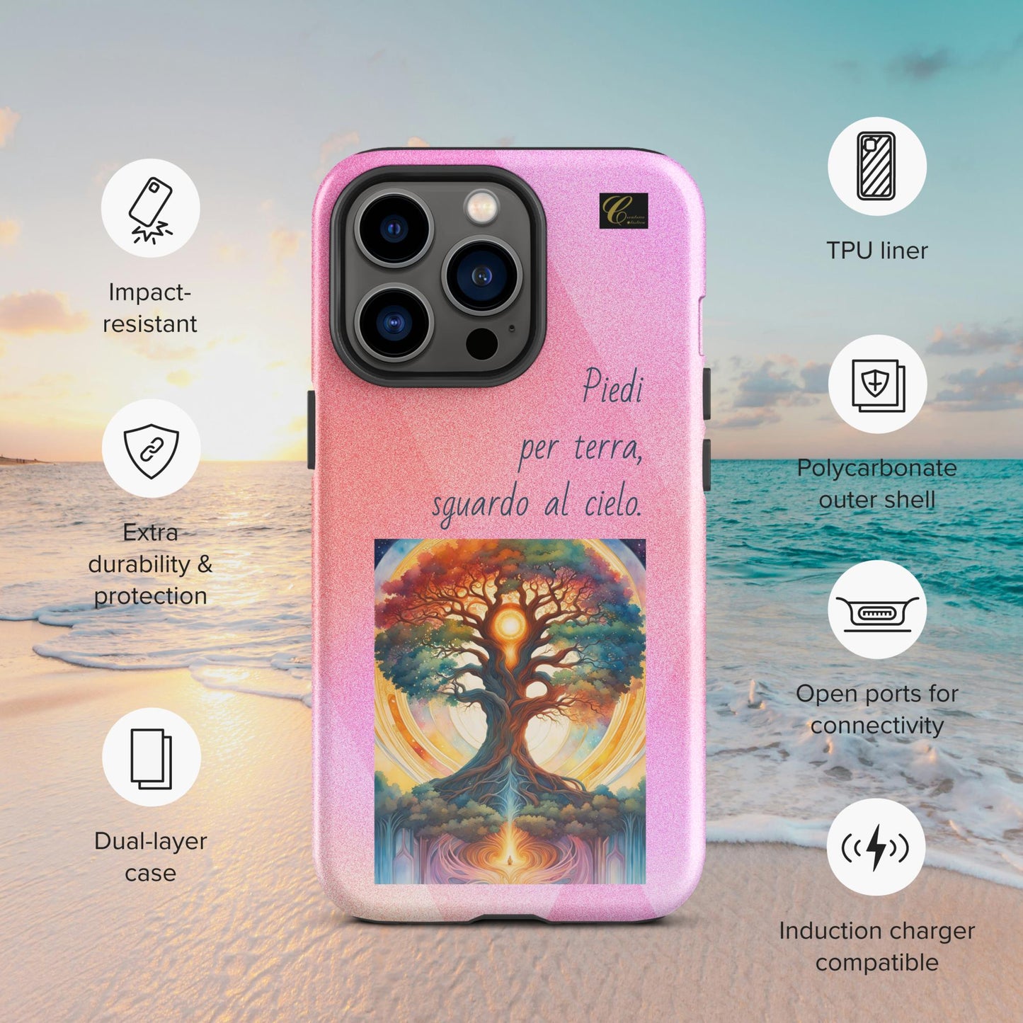 Cover iPhone rigida rosa