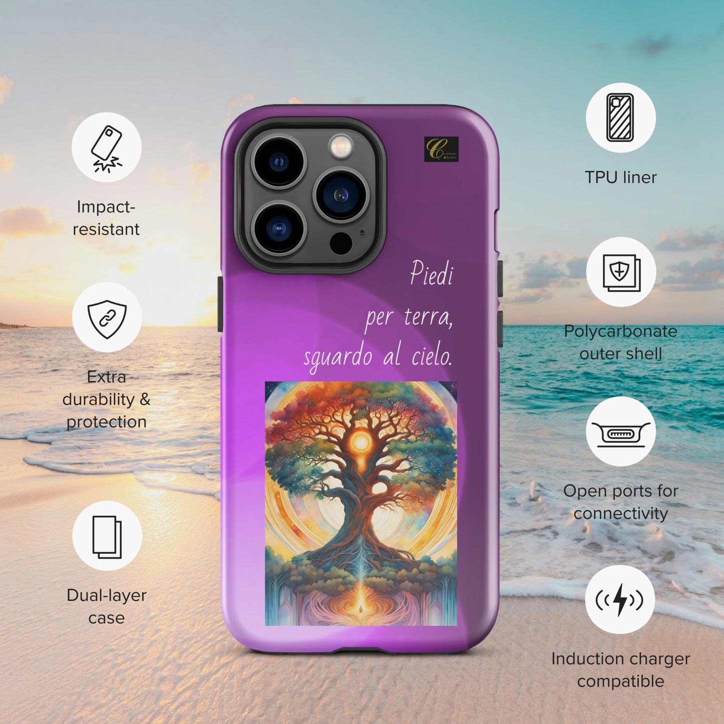 Cover iPhone rigida viola