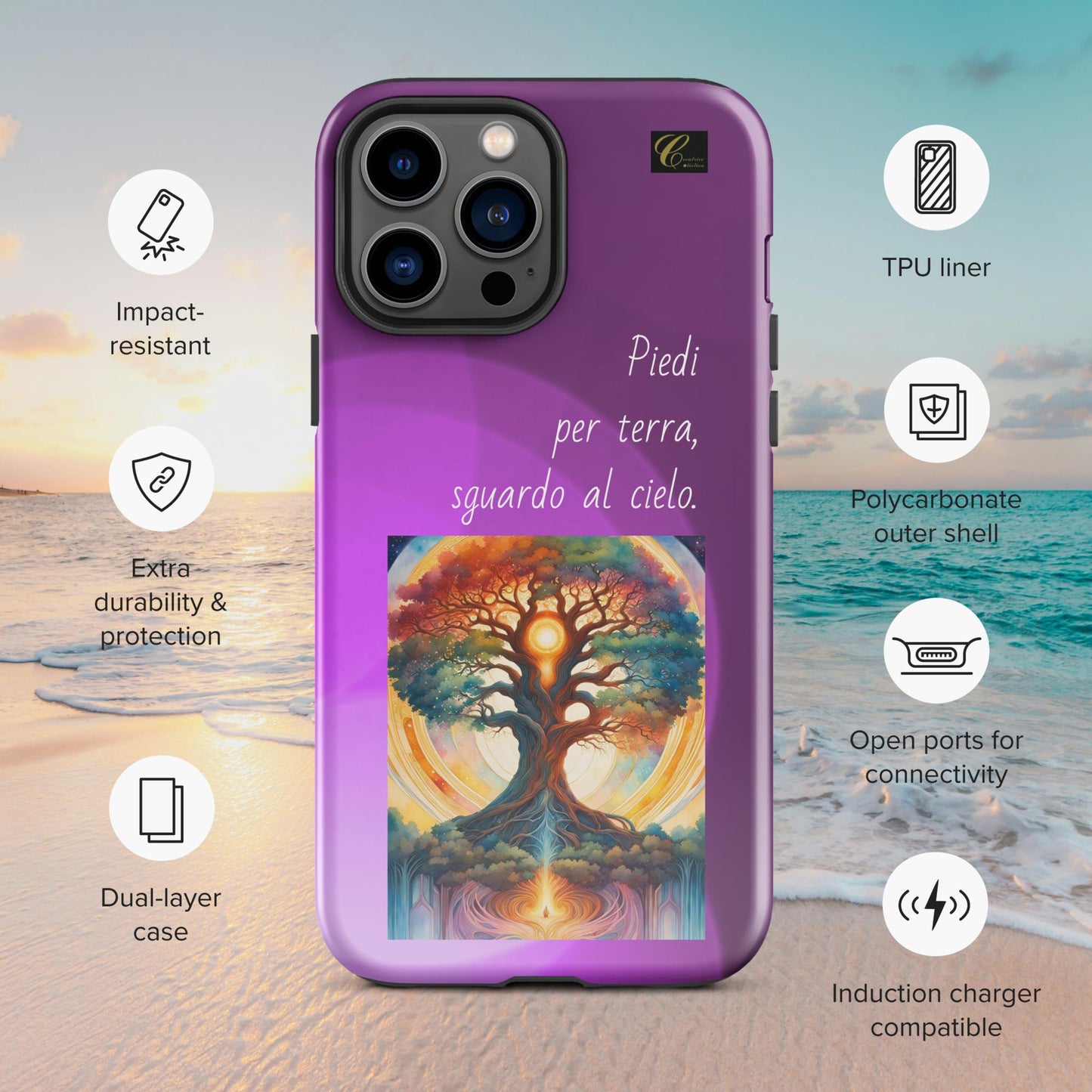 Cover iPhone rigida viola