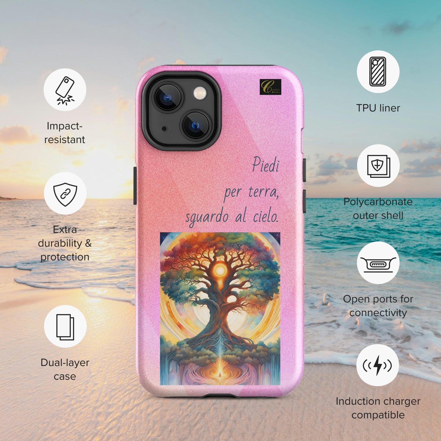 Cover iPhone rigida rosa