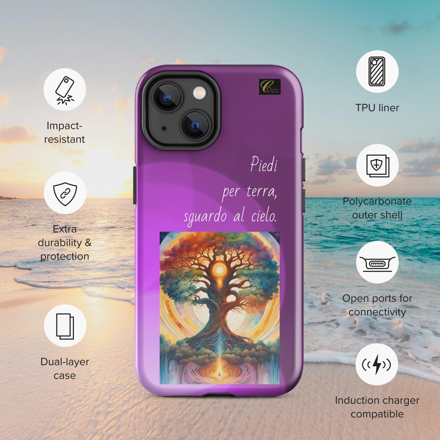 Cover iPhone rigida viola