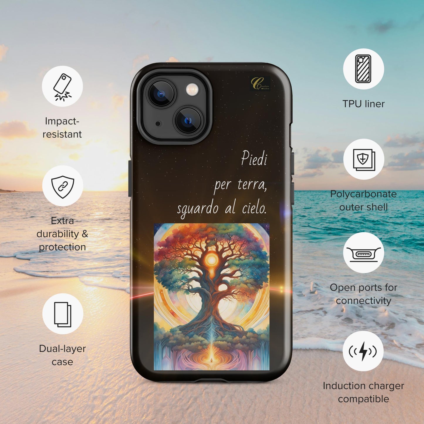 Cover iPhone rigida notte