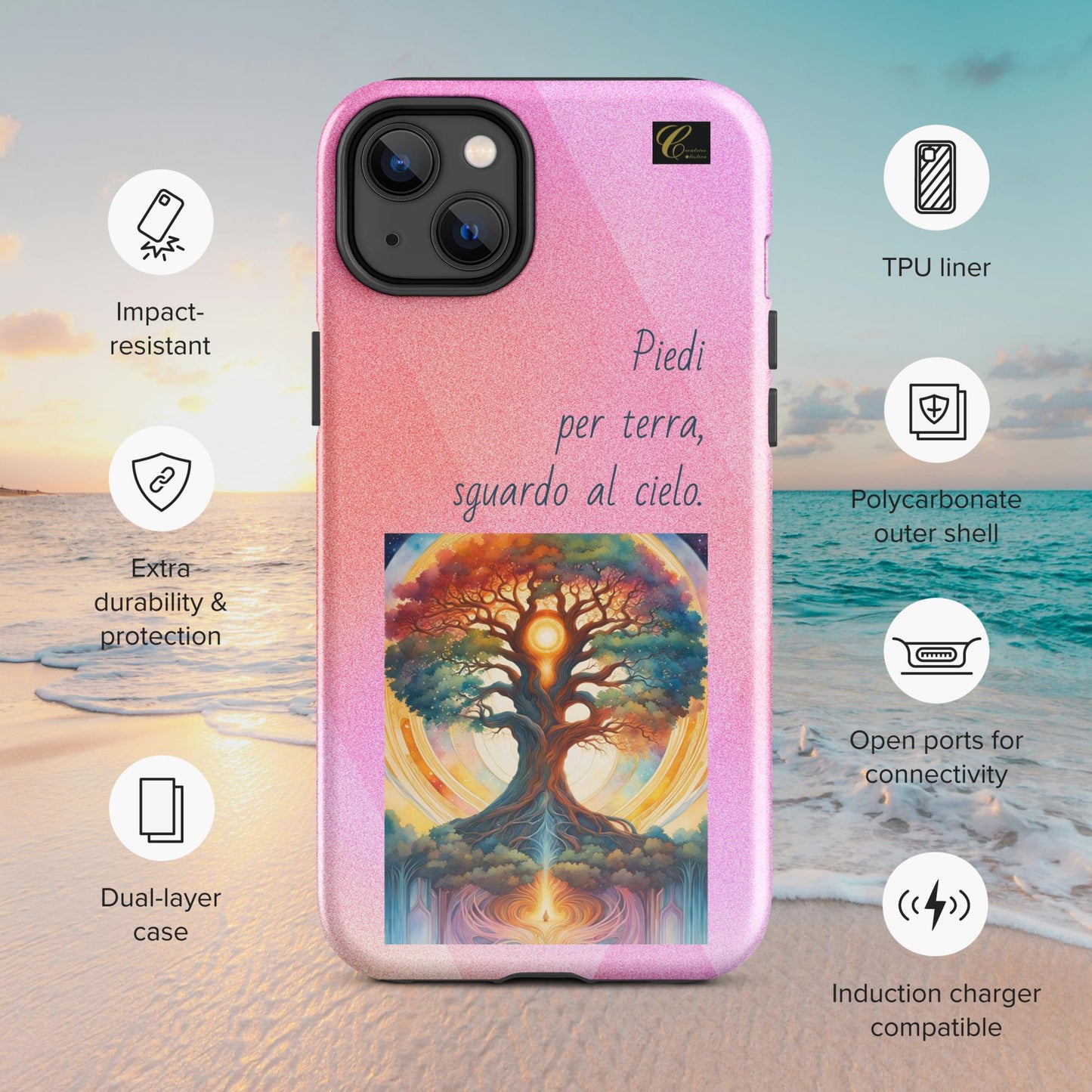 Cover iPhone rigida rosa