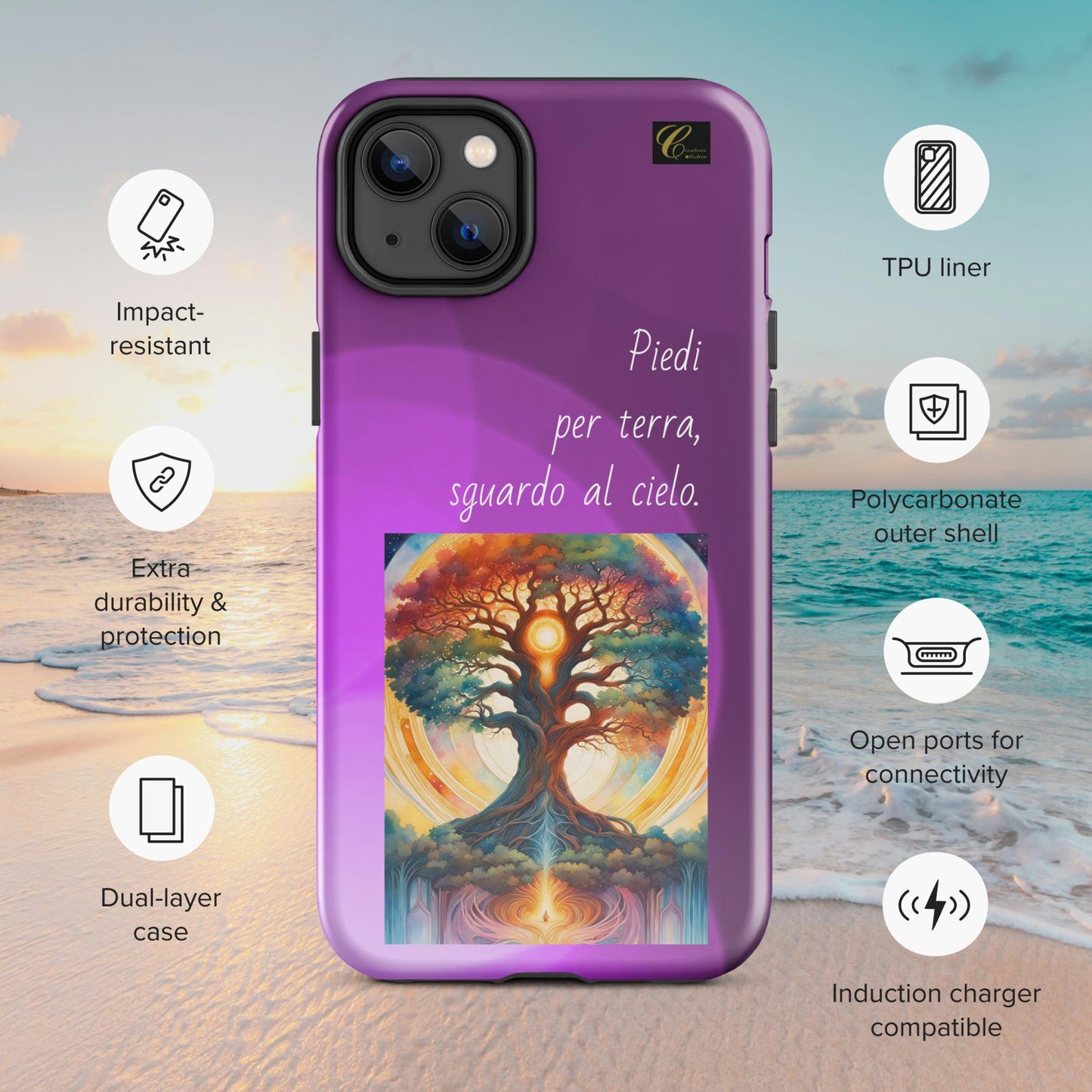 Cover iPhone rigida viola