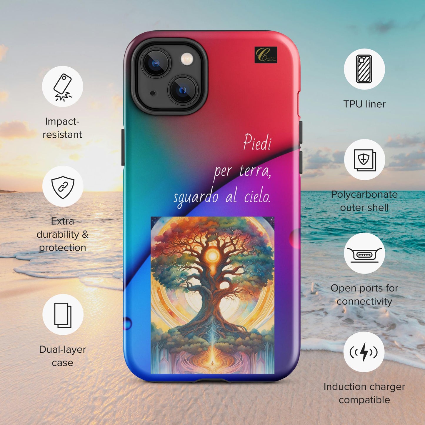 Cover iPhone rigida rossa