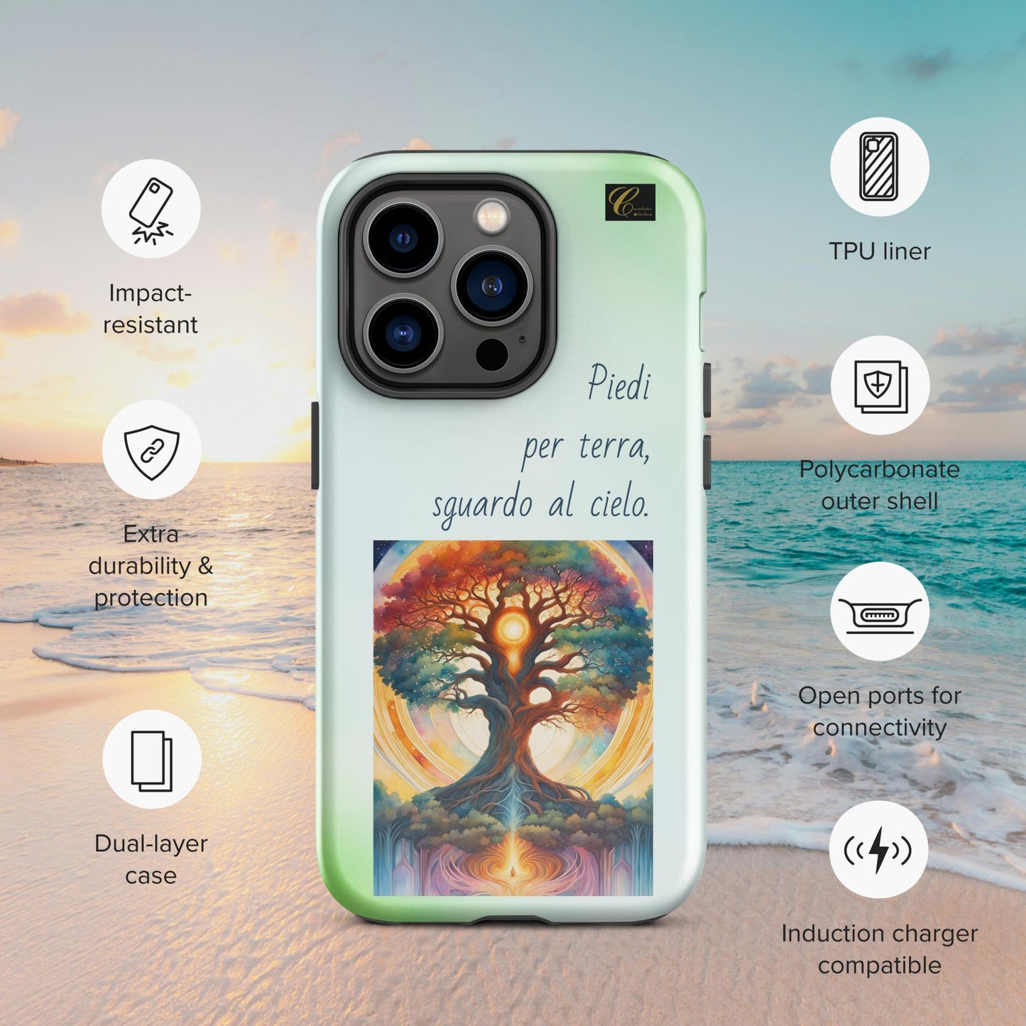 Cover iPhone rigida verde