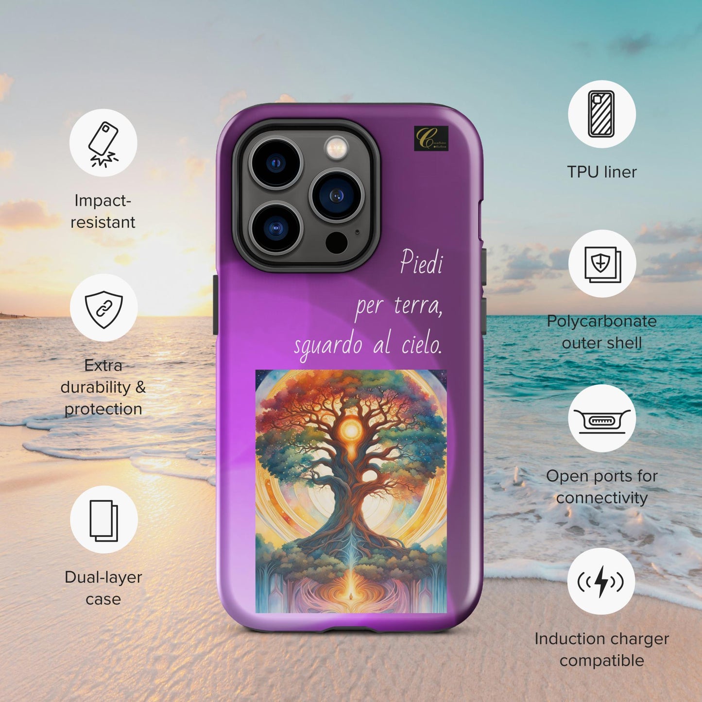 Cover iPhone rigida viola